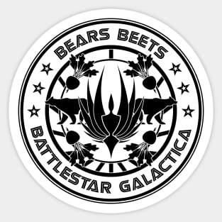 Bears, Beets, Battlestar Galactica Sticker